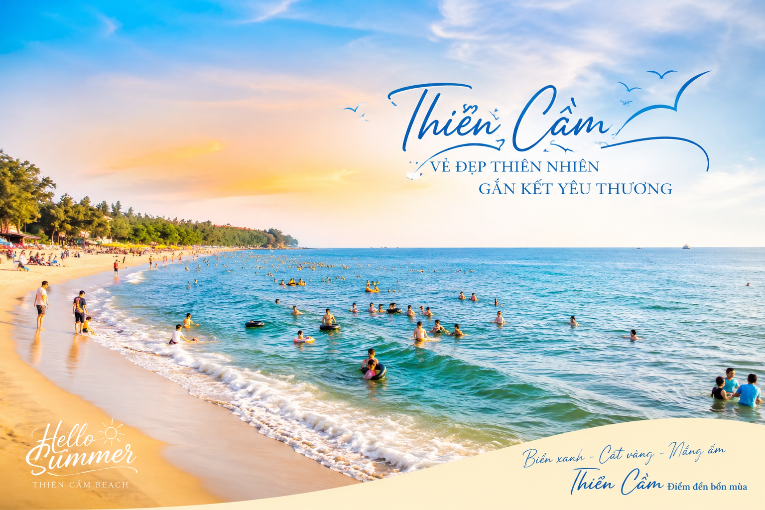 Du lịch Biển Thiên Cầm - Hồ Kẻ Gỗ 3 này 2 đêm